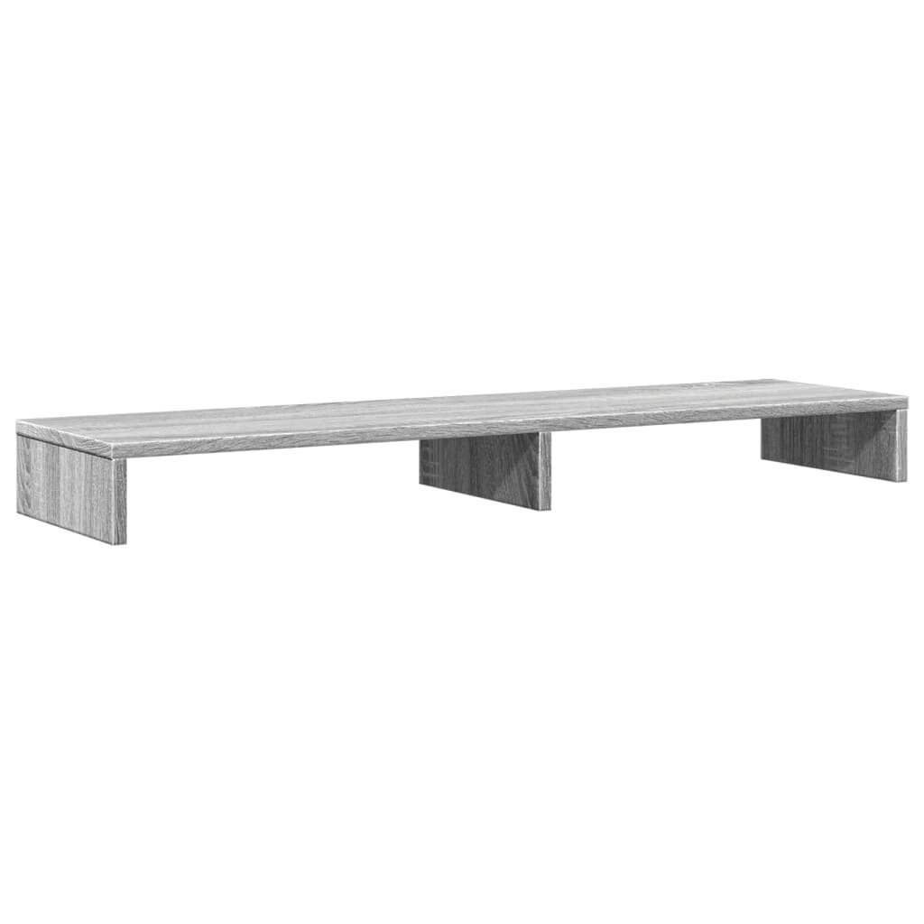 vidaXL szürke sonoma színű szerelt fa monitorállvány 100 x 27 x 10 cm