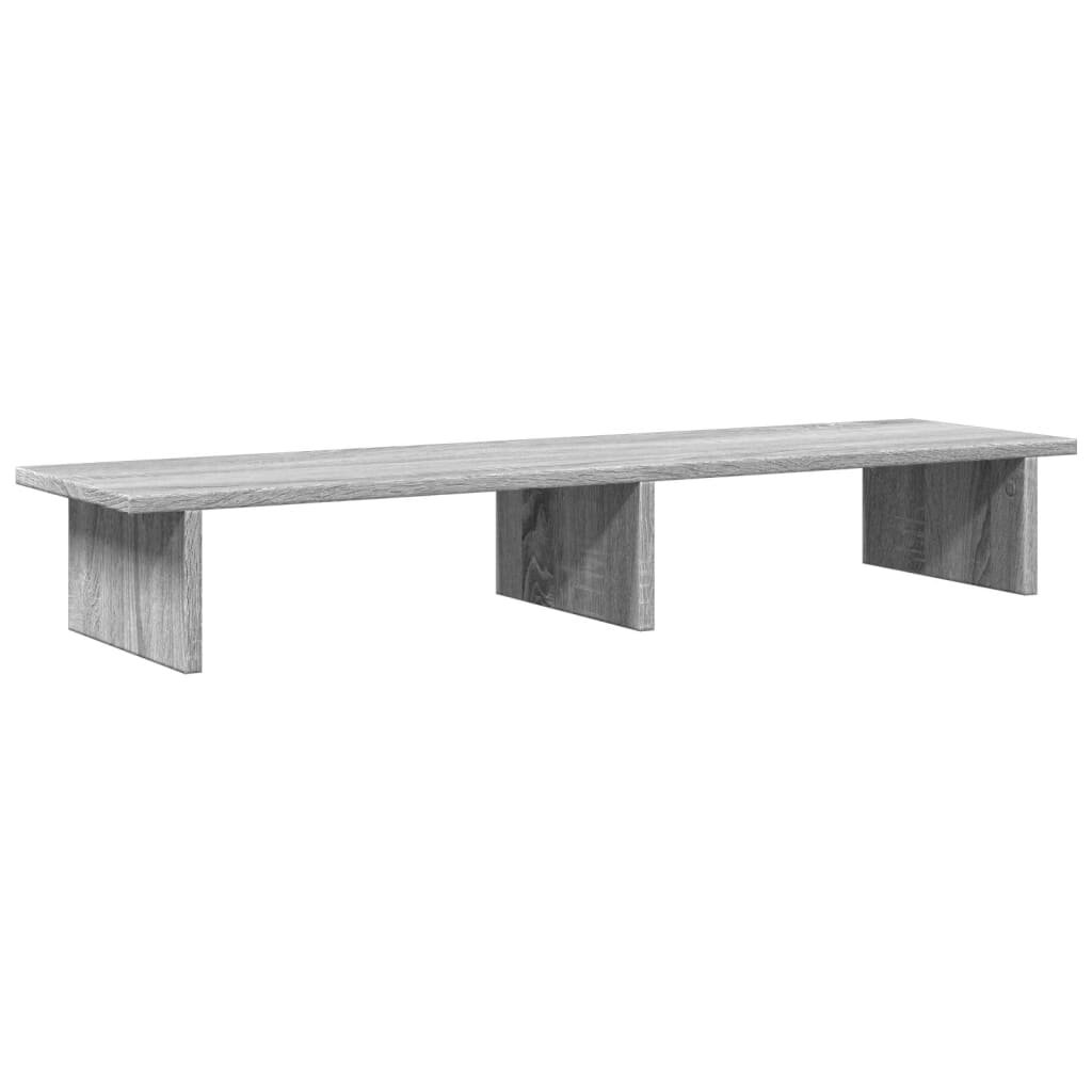 vidaXL szürke sonoma színű szerelt fa monitorállvány 100 x 27 x 15 cm