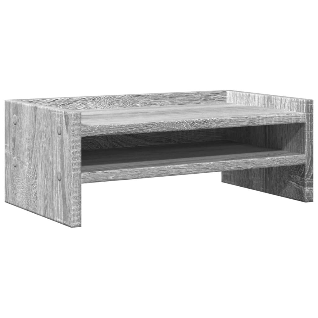 vidaXL szürke sonoma színű szerelt fa monitorállvány 42 x 24 x 16 cm