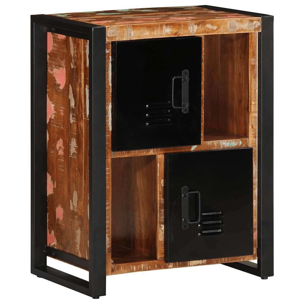 vidaXL Tálaló többszínű 55x35x70 cm Tömör fa újrahasznosított