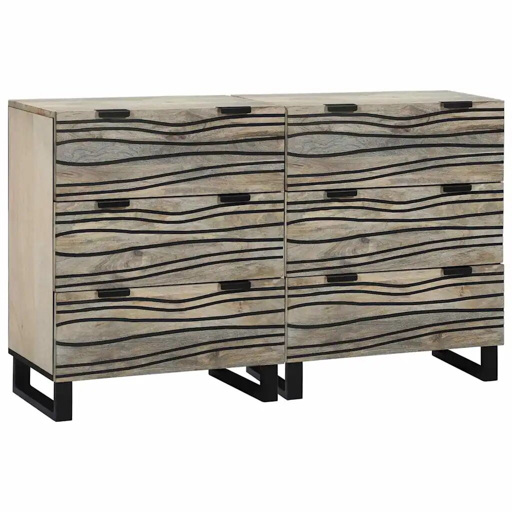 vidaXL Tálalószekrény készlet 2 db Fehér 120 x 33 x 75 cm