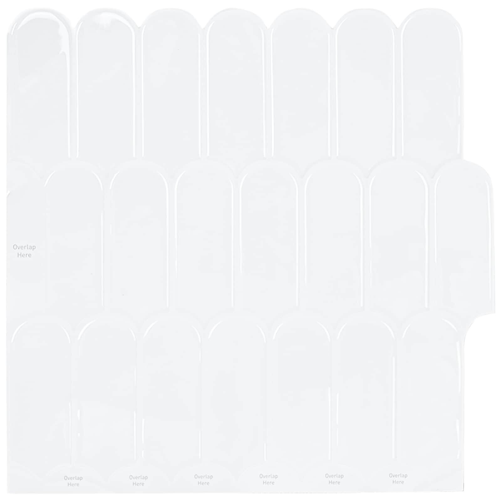 vidaXL Toll Csempe 10 db Fehér 30 x 30 cm Poliuretán és PET
