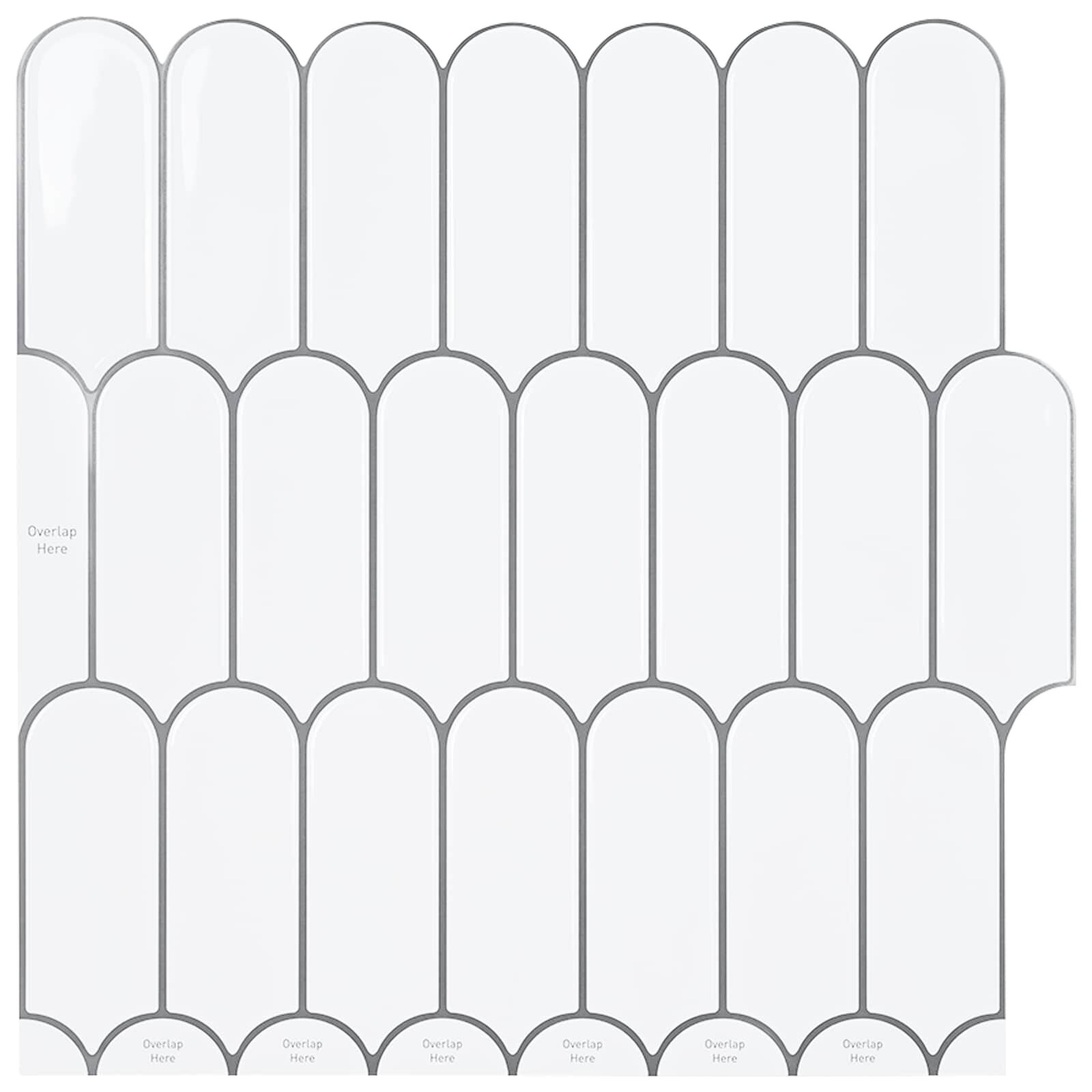vidaXL Toll Csempe 10 db Fehér szürke 30 x 30 cm Poliuretán és PET