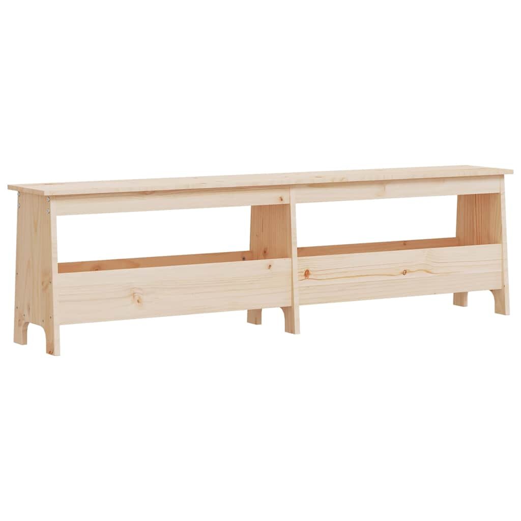 vidaXL tömör fenyőfa előszobai pad 160 x 28 x 45 cm