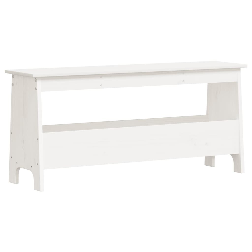 vidaXL tömör fenyőfa előszobai pad fehér 100 x 28 x 45 cm