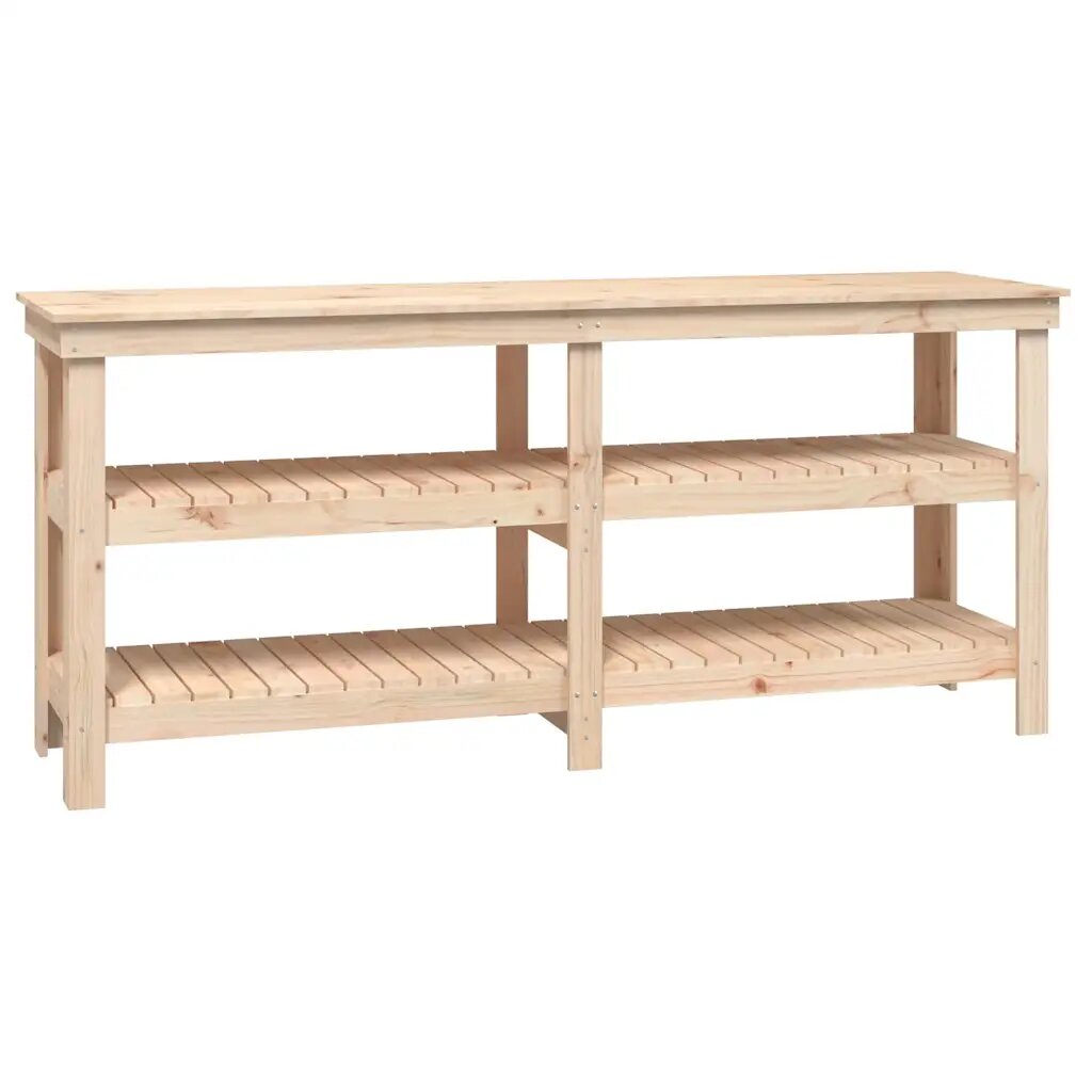 vidaXL tömör fenyőfa munkapad 181 x 50 x 80 cm