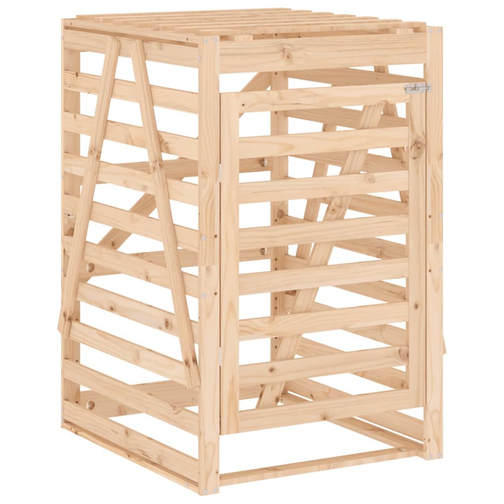 vidaXL tömör fenyőfa szemeteskuka tároló 84x90x1285 cm
