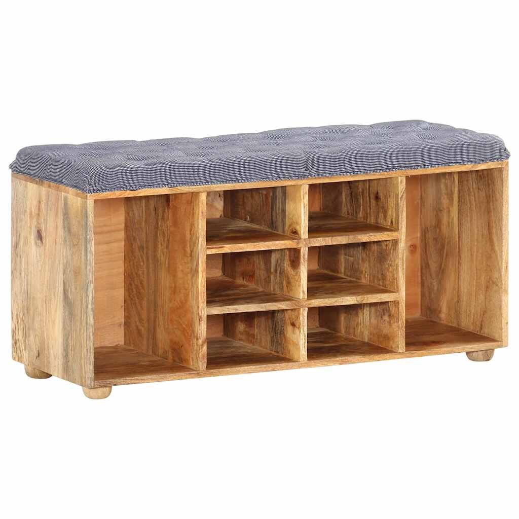 vidaXL tömör mangófa előszobai pad 100 x 35 x 47 cm