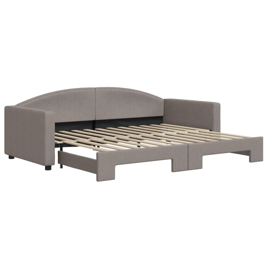 vidaXL tópszínű kihúzható szövet heverő 90 x 200 cm