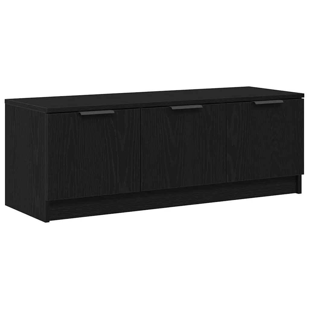 vidaXL TV szekrény 102 x 35 x 365 cm Fekete tölgy Szerelt Fa