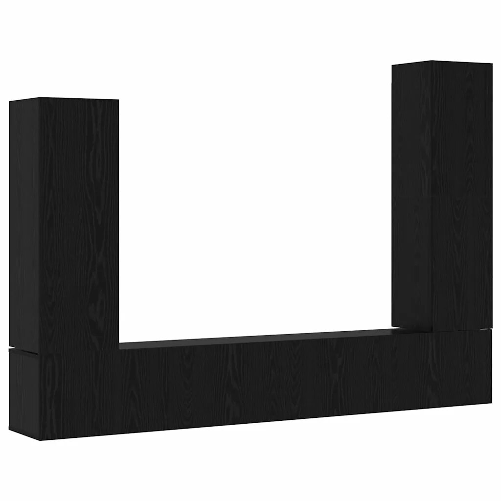 vidaXL TV szekrény garnitúra 4 db 305 x 30 x 110 cm Fekete tölgy