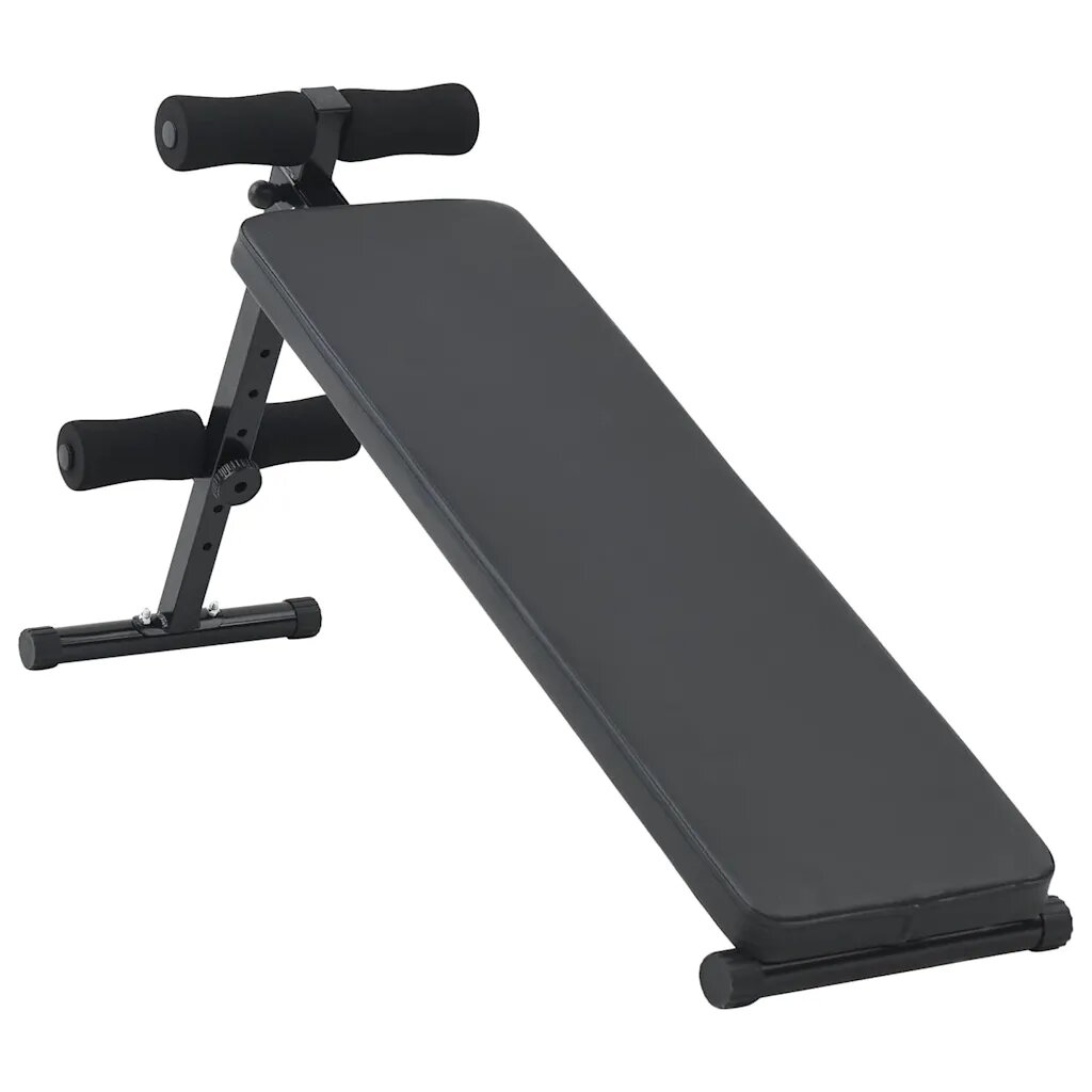 vidaXL Ülőpad Fekete 124 x 335 x 55 cm Porszórt acél