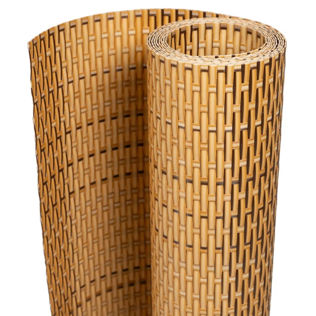 vidaXL világosbarna polyrattan erkélyparaván 300 x 80 cm