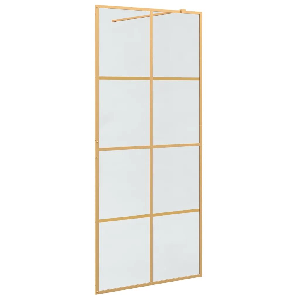 vidaXL Walk-in zuhanyfal Arany 90 x 195 cm edzett üveg