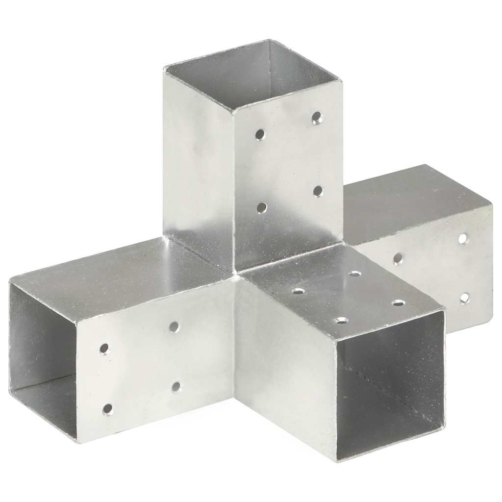 vidaXL X-alakú horganyzott fém oszloptartó 71 x 71 mm